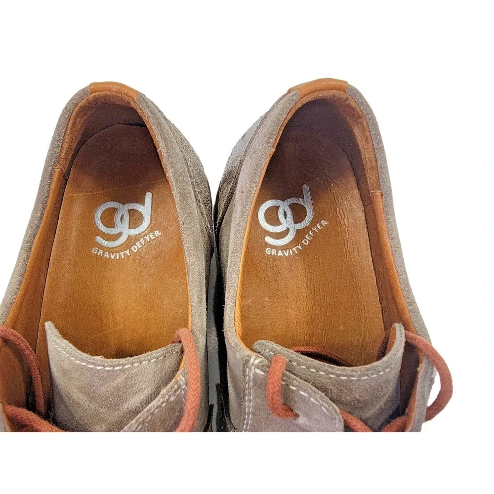 Gravity Defyer GDEFY Mens Ron Summer Brown Leather Distressed Oxford Shoes 8 M